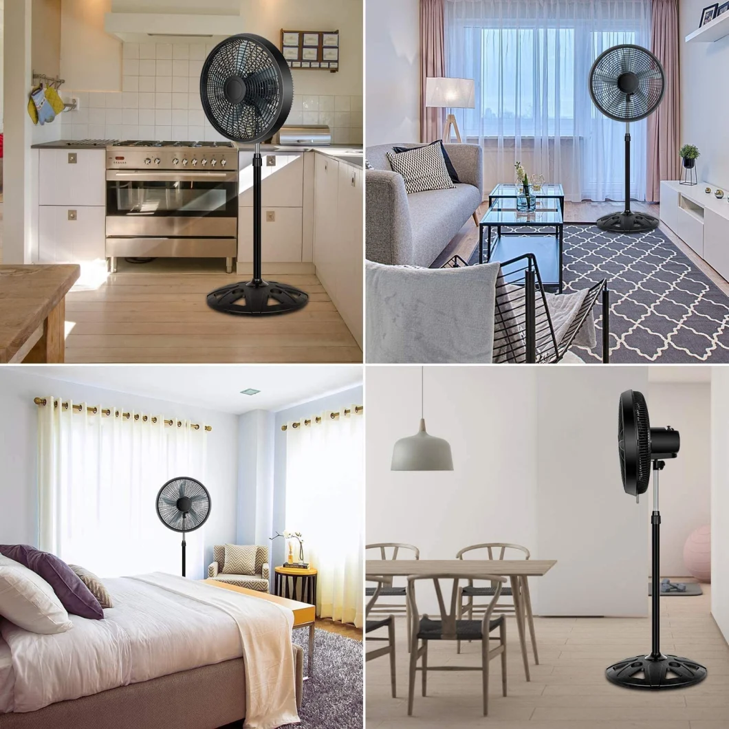 16 Inch Round Base Electric Fan Household Stand Fan Basic Customization Sample Customization Electric Fan DC Fan Ceiling Fan Electric Fan Pedestal Fan