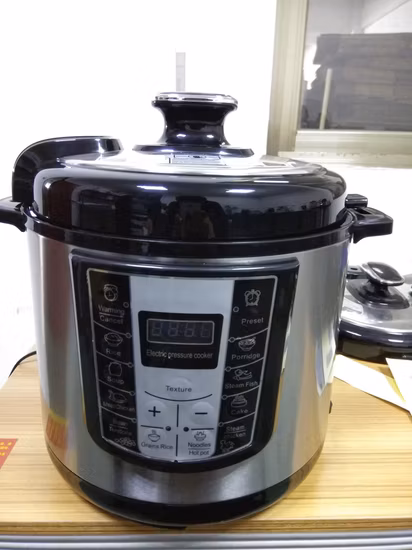 6L ノンスティックインテリジェントデジタル炊飯器ロングスター電子レンジポータブルステンレス鋼電気多機能圧力鍋